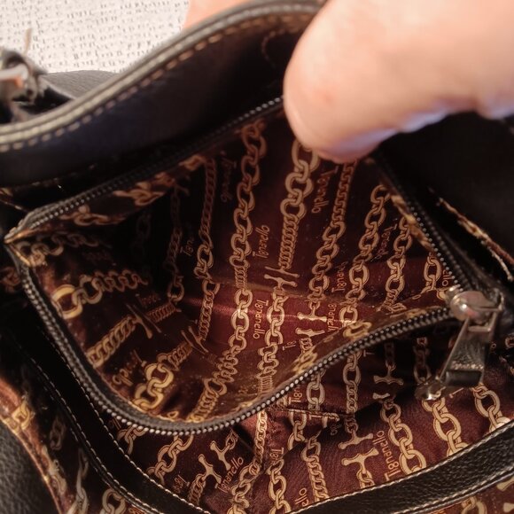 Tignanello leather multi pocket compartment double handles shoulder bag purse - Picture 9 of 15